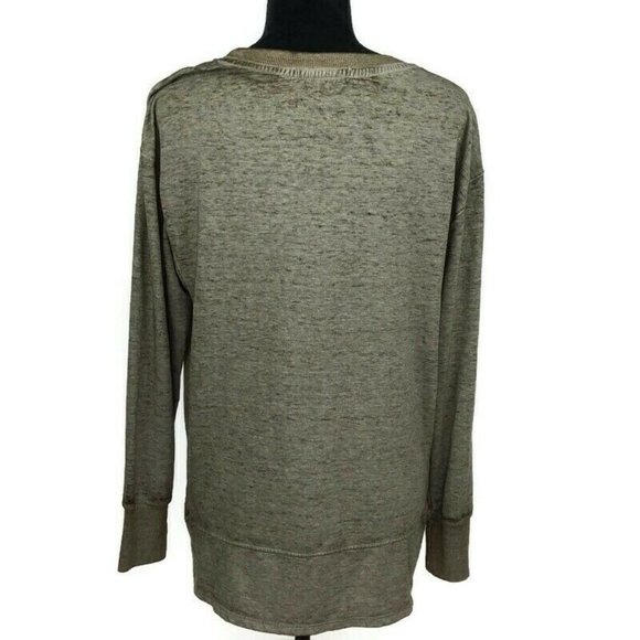 C & C California Women's L Dropped-Shoulder Sweatshirt Bungee Cork Brown NEW $58 - Picture 4 of 5